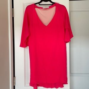 Amanda Uprichard hot pink mini dress